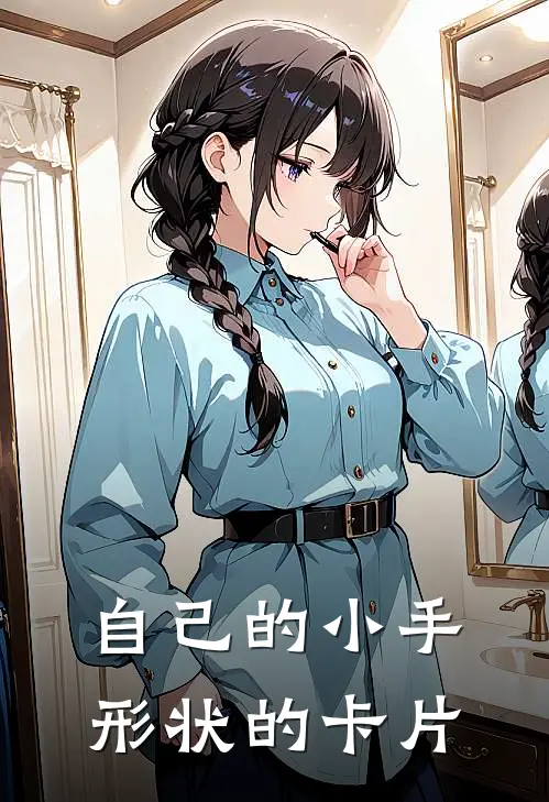 自己的小手形状的卡片